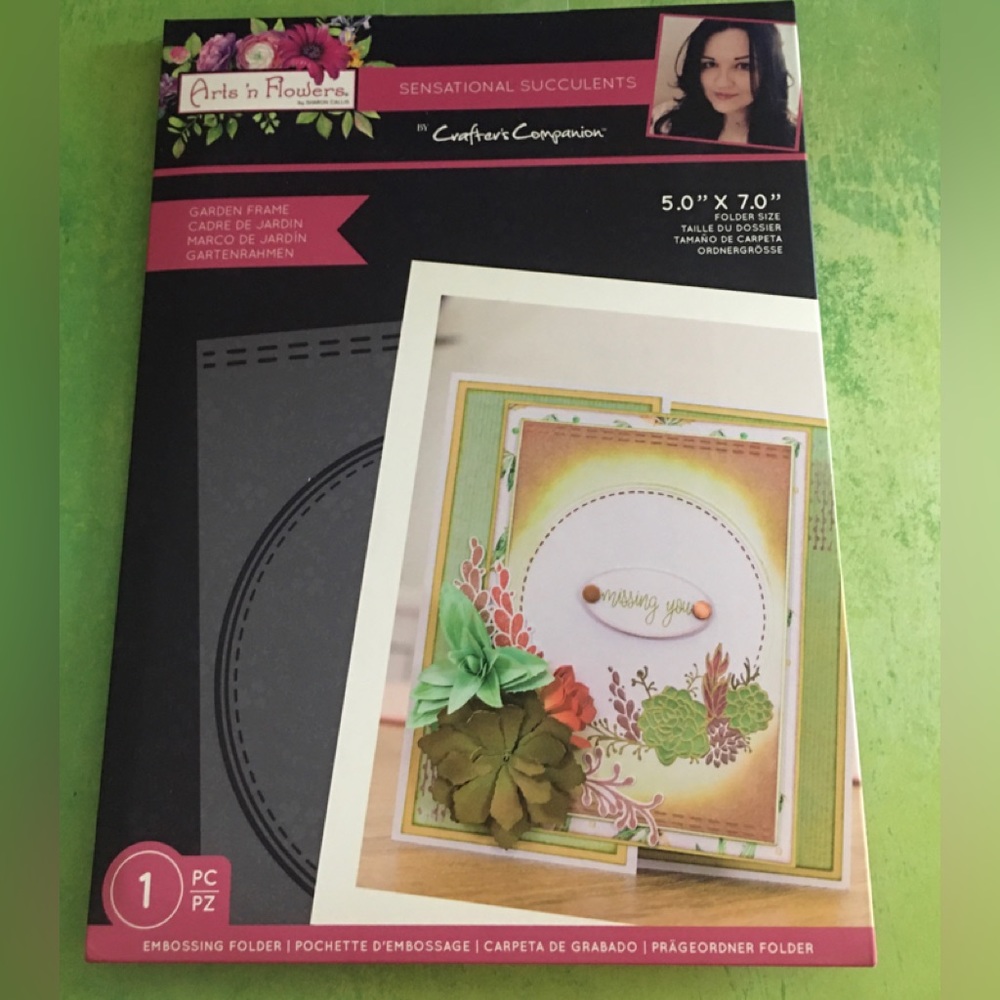 Crafter’s Companion Sensational‎ Succulents 5x7 Embossing Folder